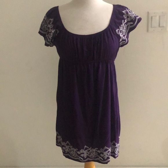 One Clothing - Off the Shoulder Embroidered Mini Dress - Size Medium - Picture 1 of 5